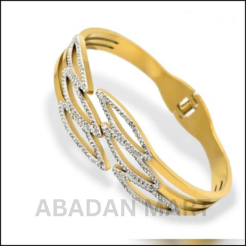 Cuff Bangle Bracelet Diamond Kada  Gold Plated